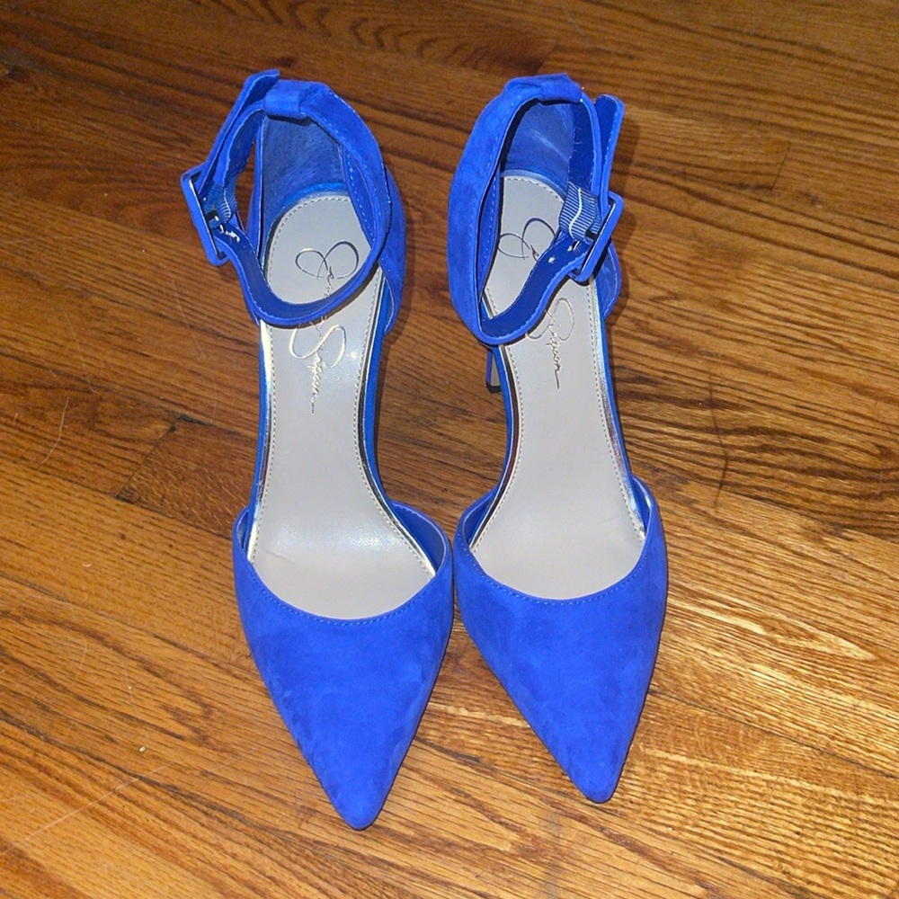 Jessica Simpson Cayna Suede Ankle Strap Pumps - Picture 3 of 7